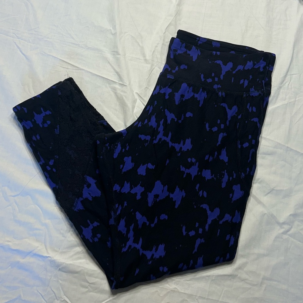 Warrior by Danica Patrick leggings with lace accents. Size XL